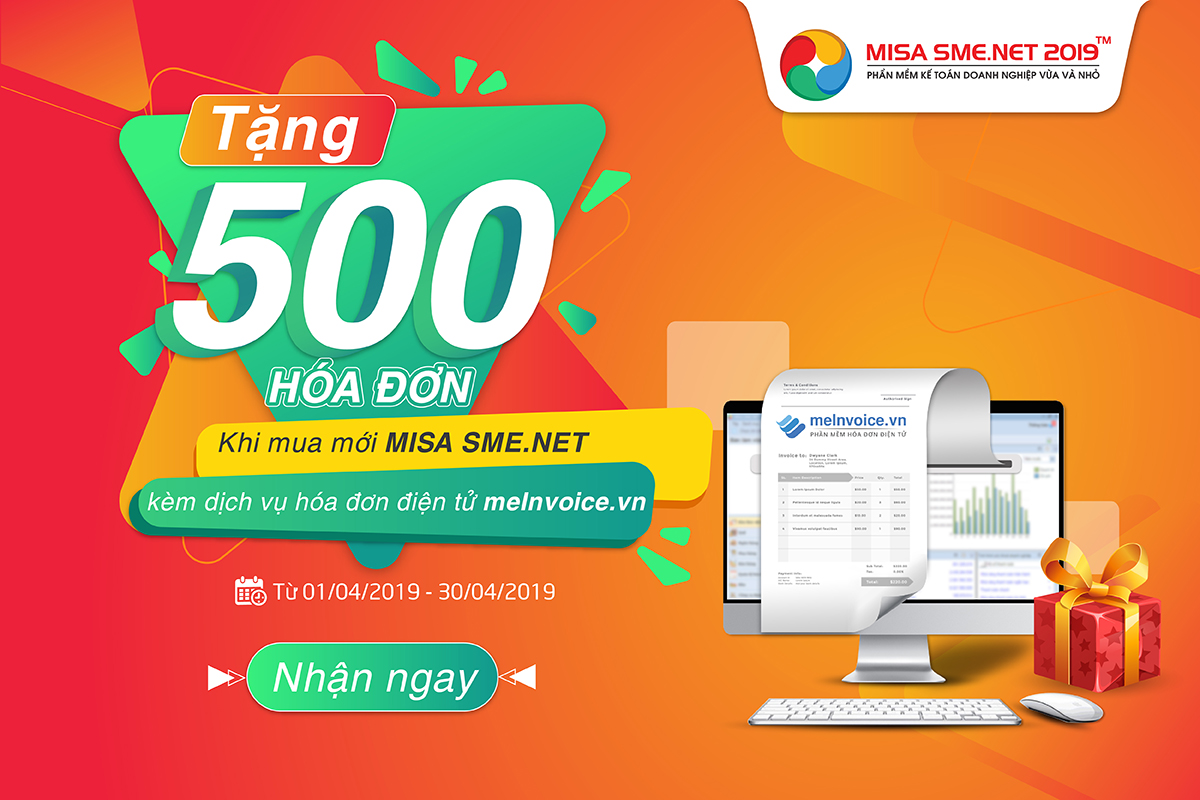 tặng hóa đơn điện tử khi mua phần mềm kế toán