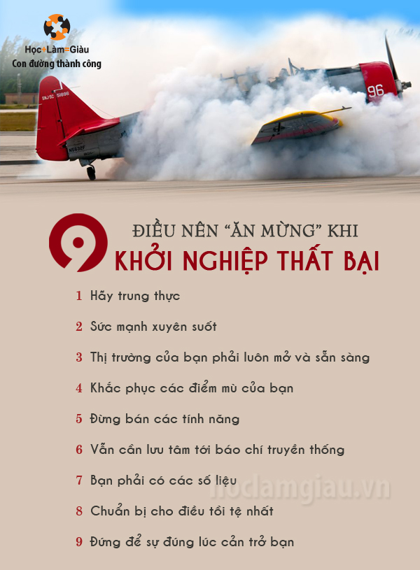 9 điều nên “ăn mừng” khi khởi nghiệp thất bại